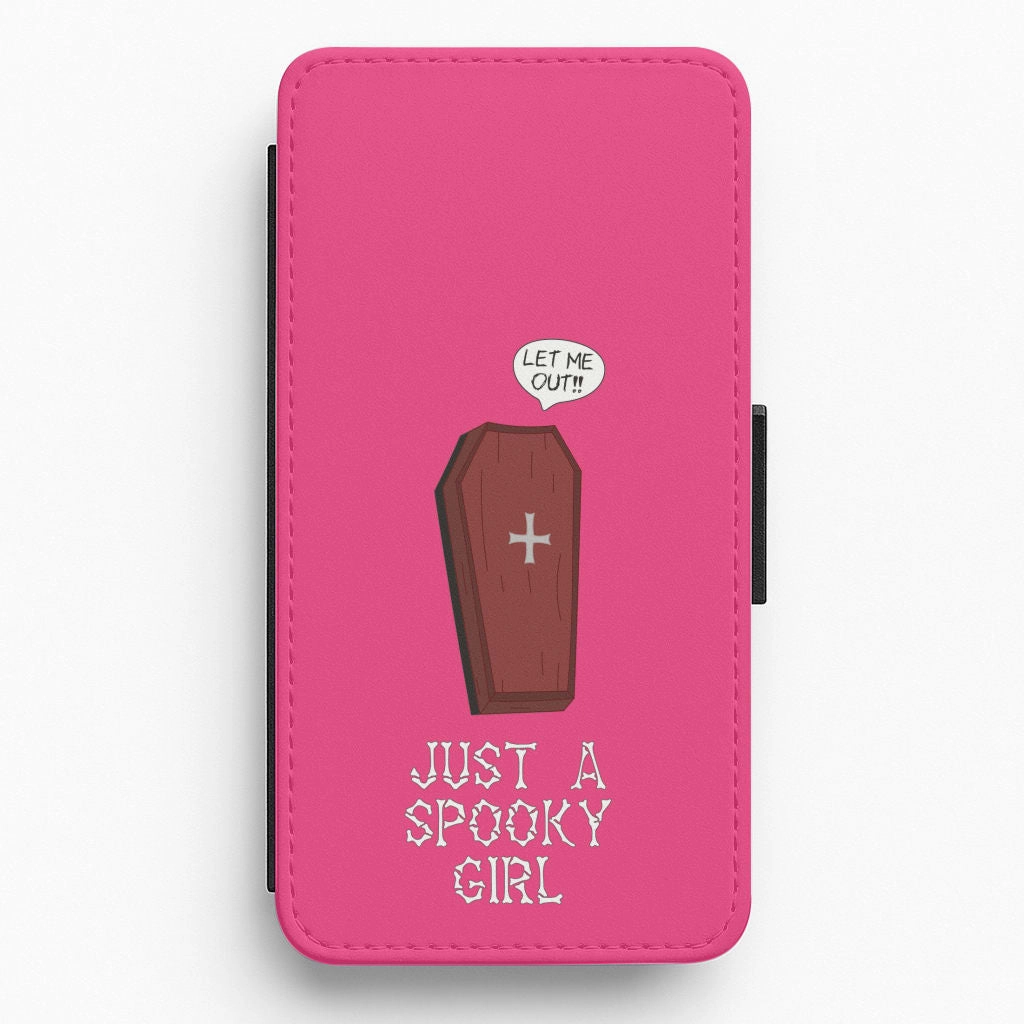 Light Protection Just A Spooky Girl Flip / Wallet Phone Case