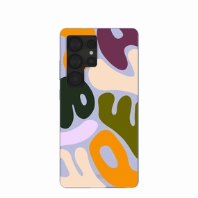 Sleek Profile Outdoor Protection Lavender Alphabet Soup Samsung Galaxy S25 Ultra Case