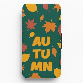 Leaves - Autumn Flip / Wallet Phone Case Soft Frame