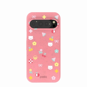 Bubblegum Pink Pretty Picnic Google Pixel 9/9 Pro Case Flexible Feel
