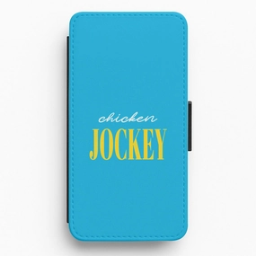 Chicken Jockey Blue Flip / Wallet Phone Case Soft Detail