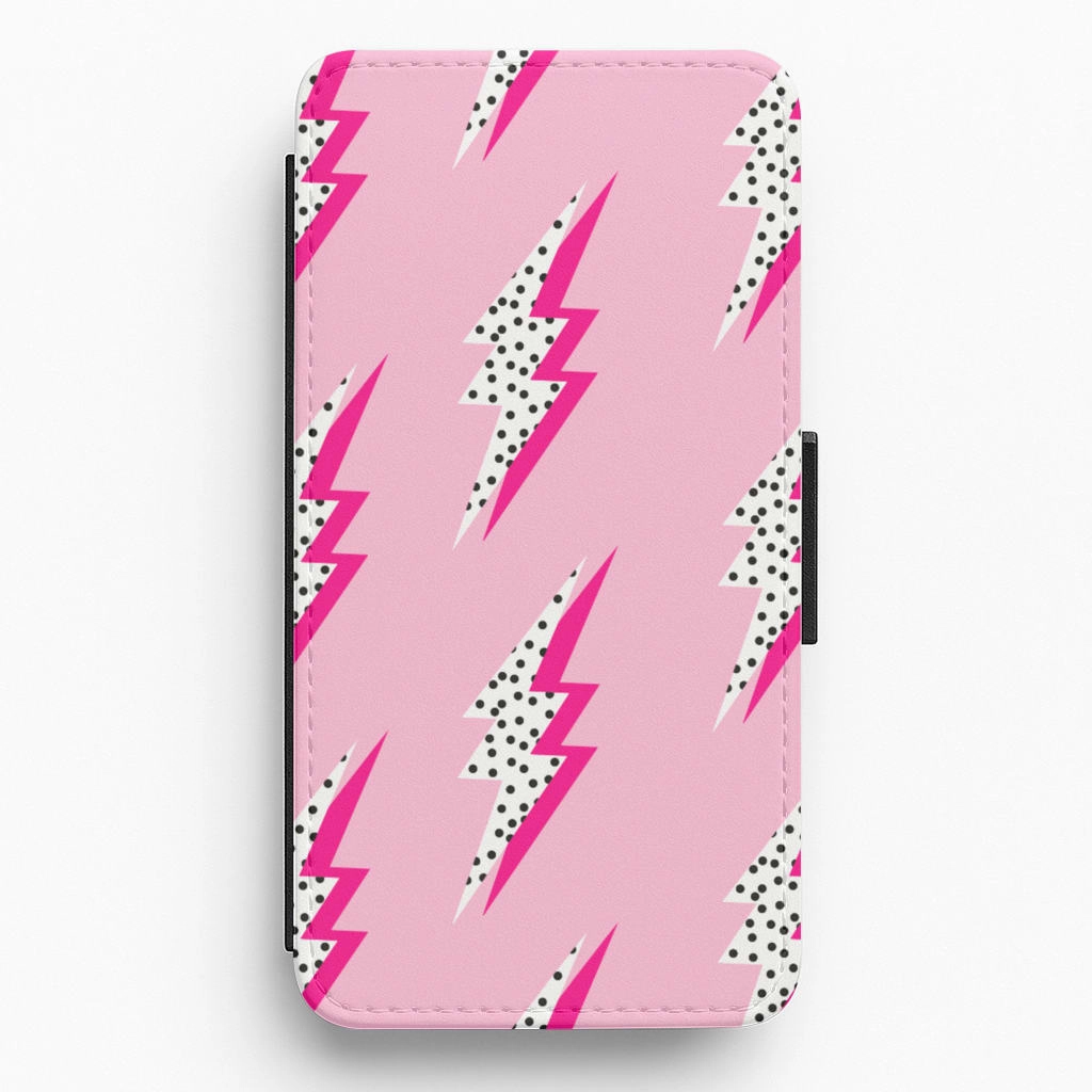 Lightning Bolt Flip / Wallet Phone Case Hybrid Touch