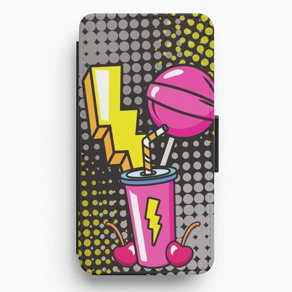 Vivid Detail Lightning Lollipop - Pop Art Flip / Wallet Phone Case