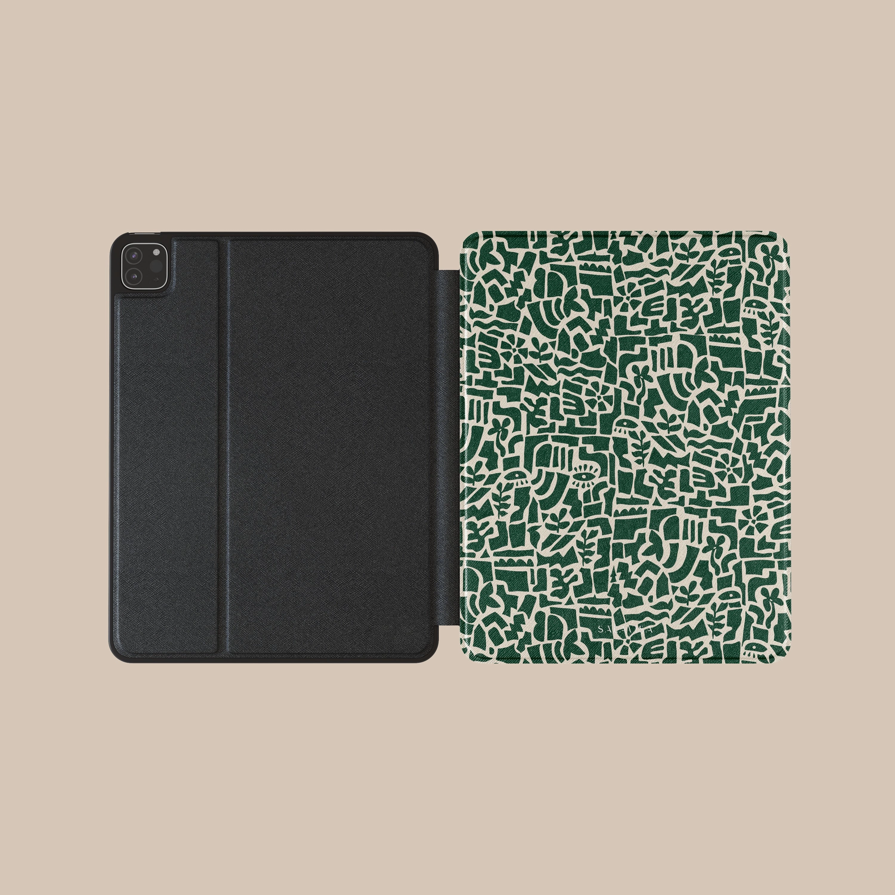 Green Maze iPad Case Luxury Case