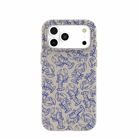 London Fog Blue Lobster iPhone 17 Pro Max Case Flexible Comfort