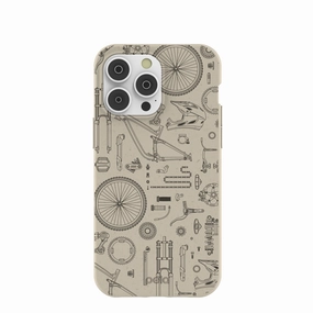 Elegant Layer Texture Recyclable Material London Fog Changing Gears iPhone 14 Pro Max Case