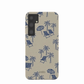 Hybrid Material Protective Detailing London Fog Coastal Lounging Samsung Galaxy S24 (Plus) Case