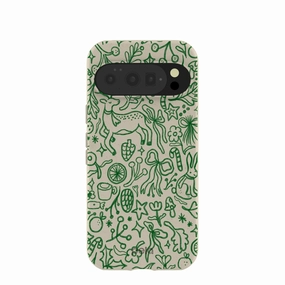 London Fog Cozy Woodland Google Pixel 10/10 Pro Case Compact Structure Gloss Texture