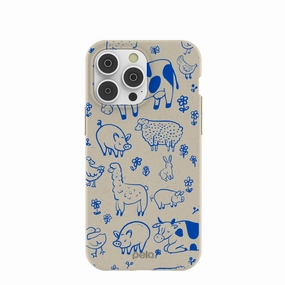 Stylish Layer Anti Shock London Fog Happy Farmyard iPhone 14 Pro Max Case