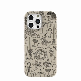Stylish Edge Camera Protection London Fog Holiday Dinner Party iPhone 16 Pro Max Case