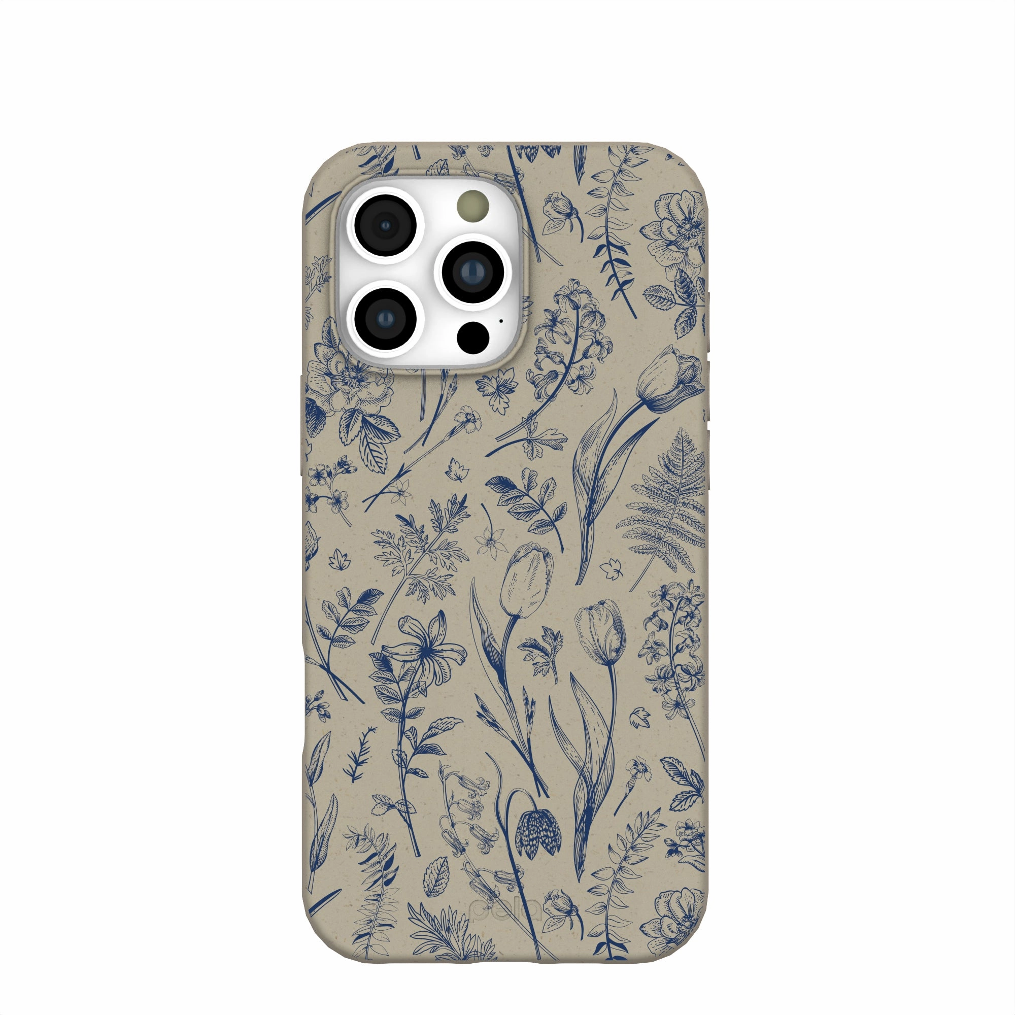 London Fog Indigo Bouquet iPhone 16 Pro Max Case Comfort Texture Layer Protective Layering