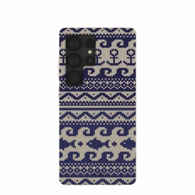 Practical Design Soft Frame London Fog Ocean Knit Samsung Galaxy S25 Ultra Case