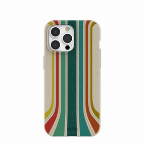 London Fog Retro Lines iPhone 15 Pro Max Case Flexible structure