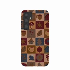 London Fog Rustic Grid Samsung Galaxy S24 (Plus) Case Durable Build