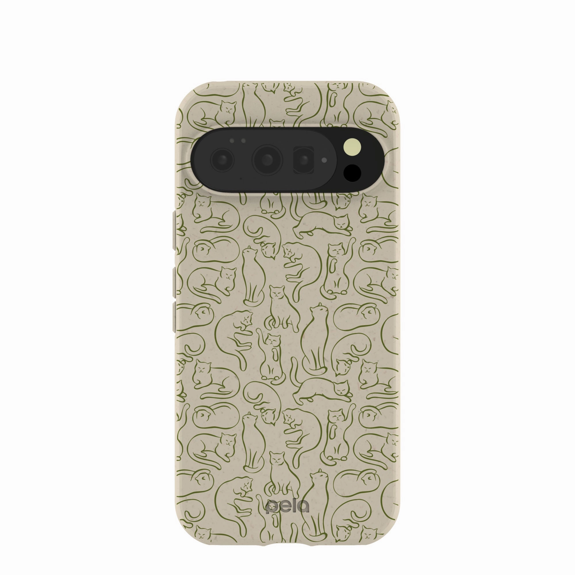 Reusable Material Modern Build London Fog Say Meow Google Pixel 10/10 Pro Case