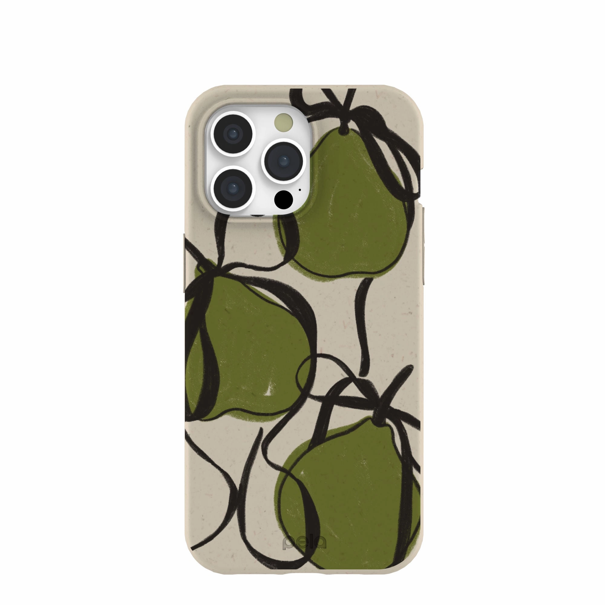 Smooth Coating Hybrid Pattern London Fog Sweet Pears iPhone 15 Pro Max Case