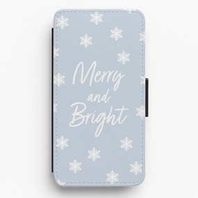 Simple Style Merry And Bright - Christmas Flip / Wallet Phone Case