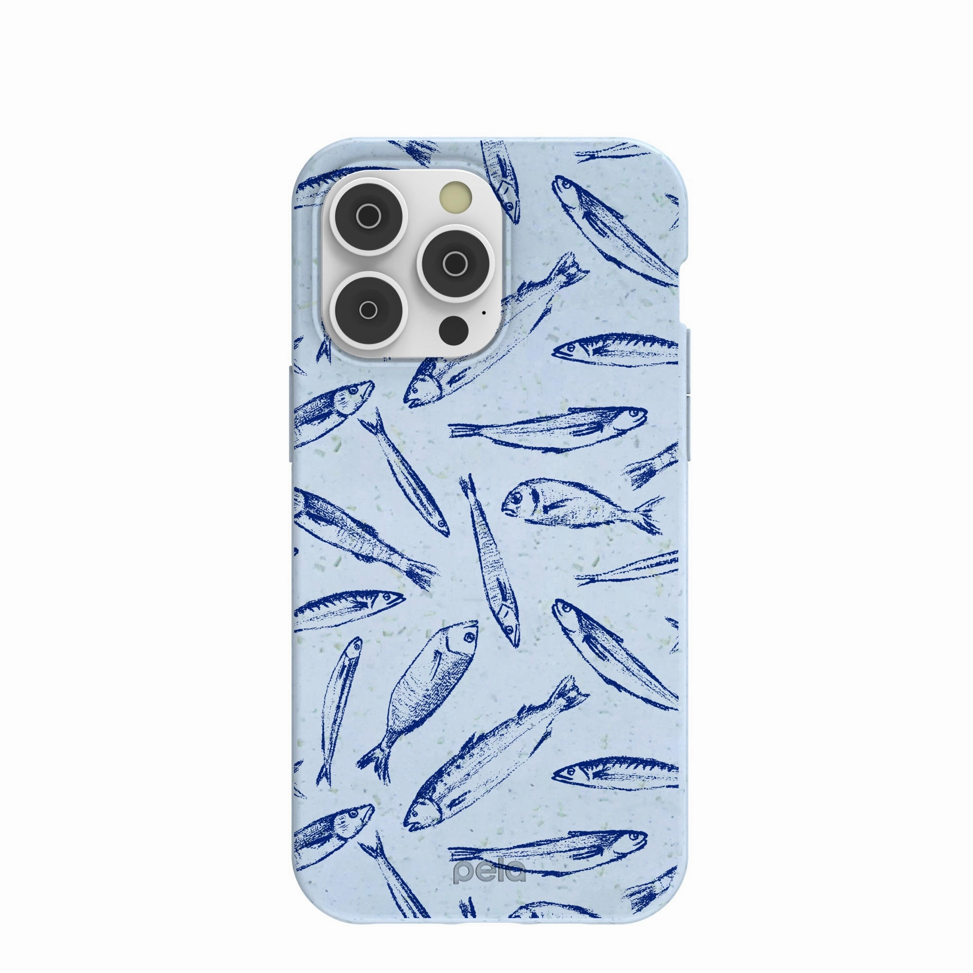 Powder Blue Fishery iPhone 14 Pro Max Case Printed Artwork Stylish Layer