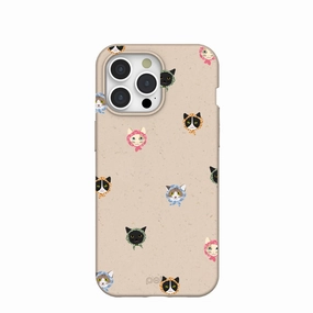 Seashell Cat Couture iPhone 15 Pro Max Case Non slip grip