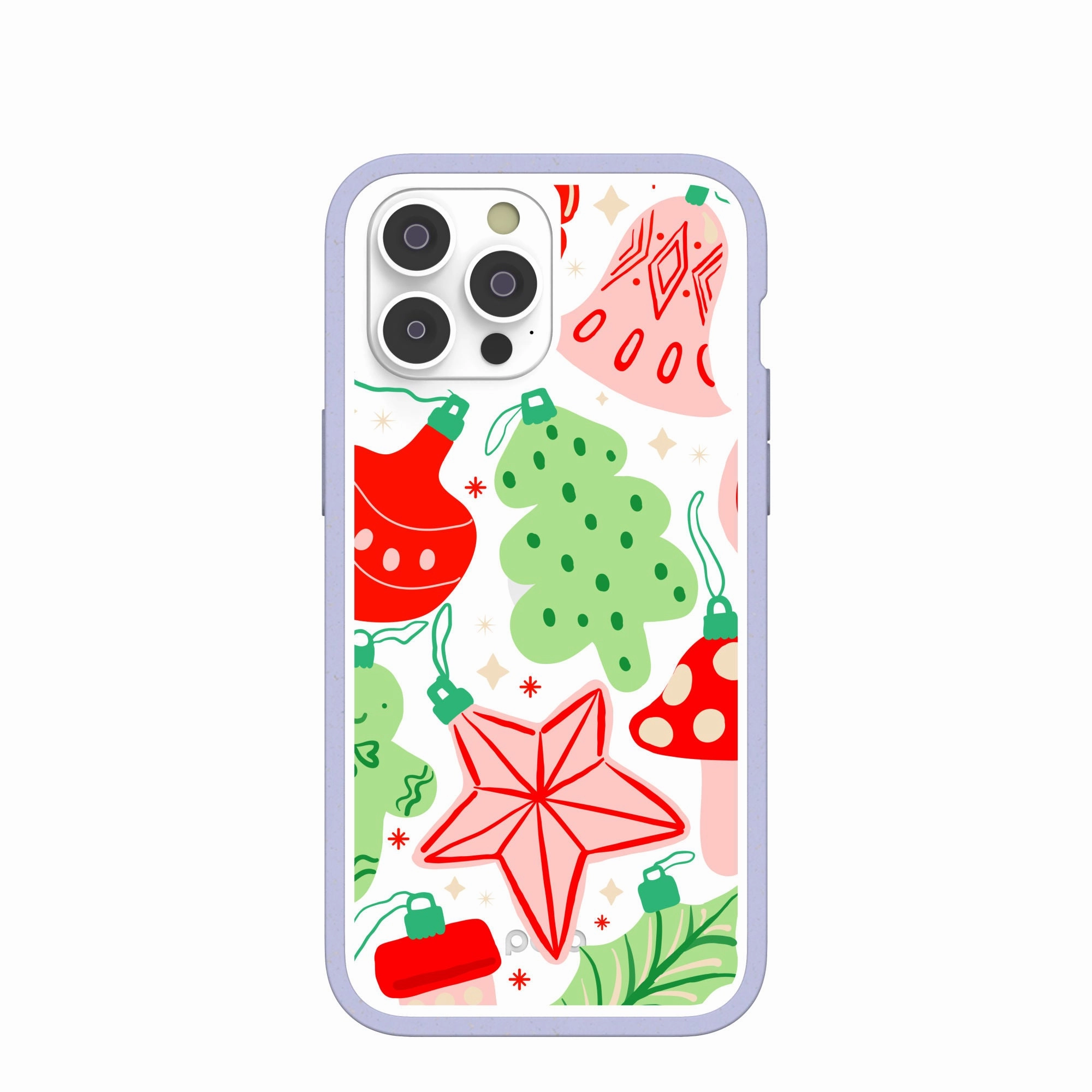 Clear Festive Flair iPhone 14 Pro Max Case With Lavender Ridge Crystal Finish Minimal Edge Design