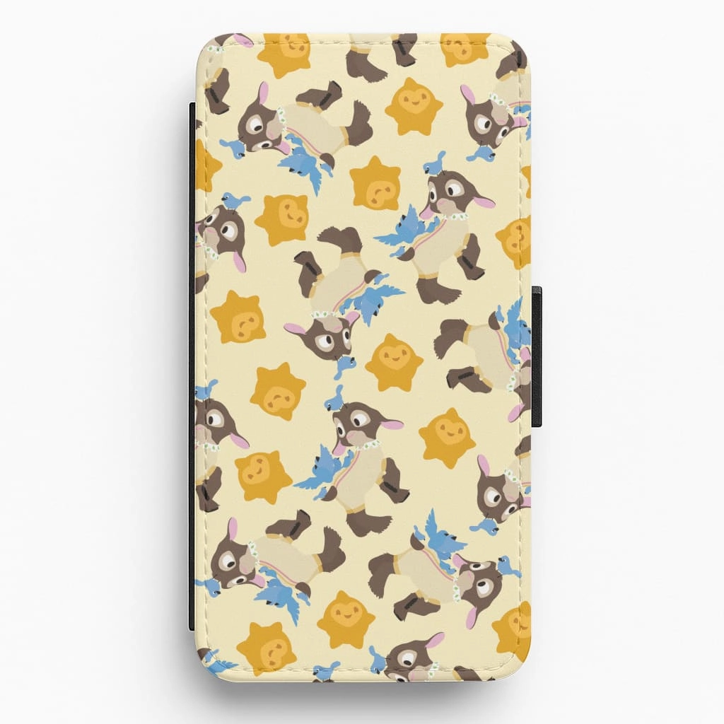 Classic Style Matte Guard Wish Pattern Flip / Wallet Phone Case