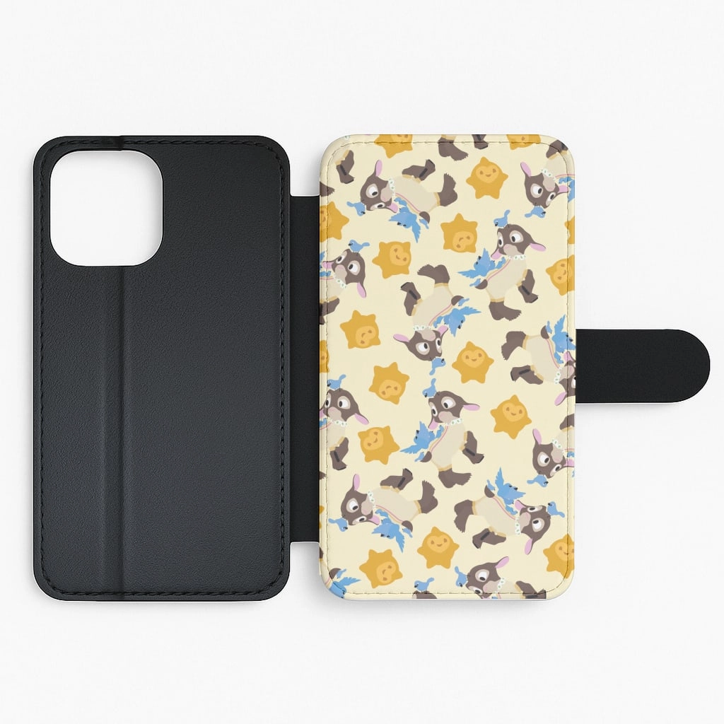 Polished Edge Wish Pattern Flip / Wallet Phone Case