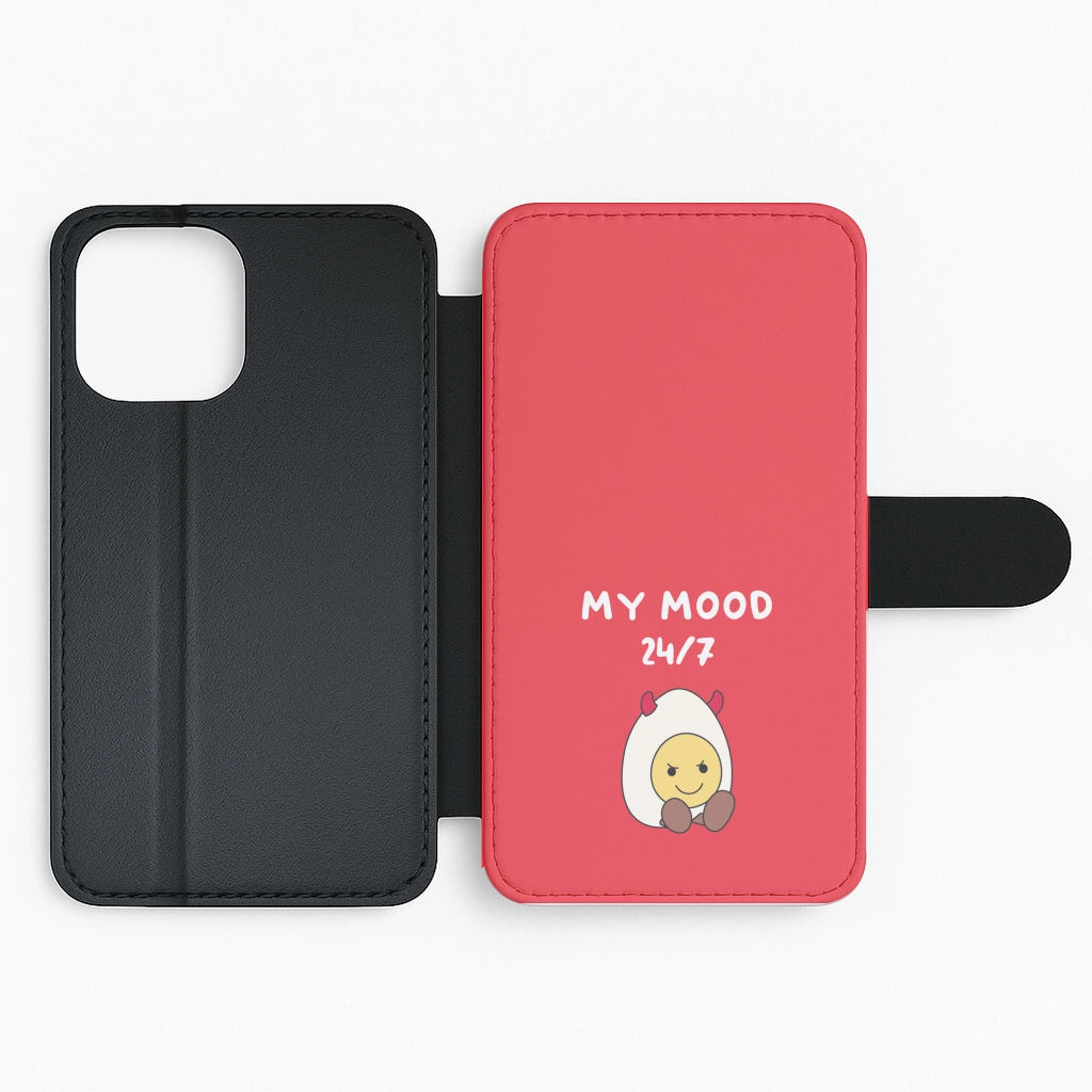 Devil Egg - Plushy Flip / Wallet Phone Case Minimalist Aesthetic Compact Look