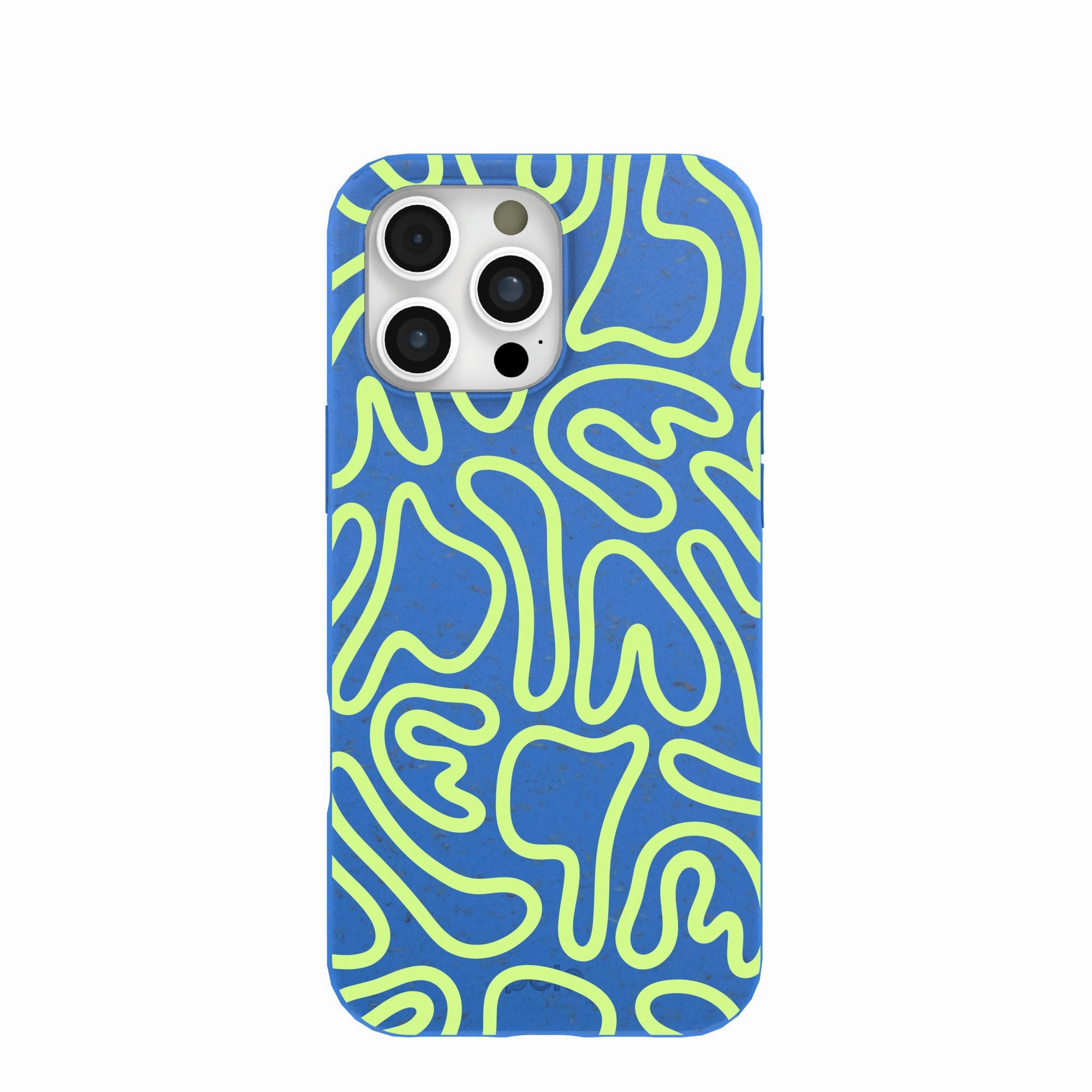 Electric Blue Dizzy Dreams iPhone 16 Pro Max Case simple design Anti glare