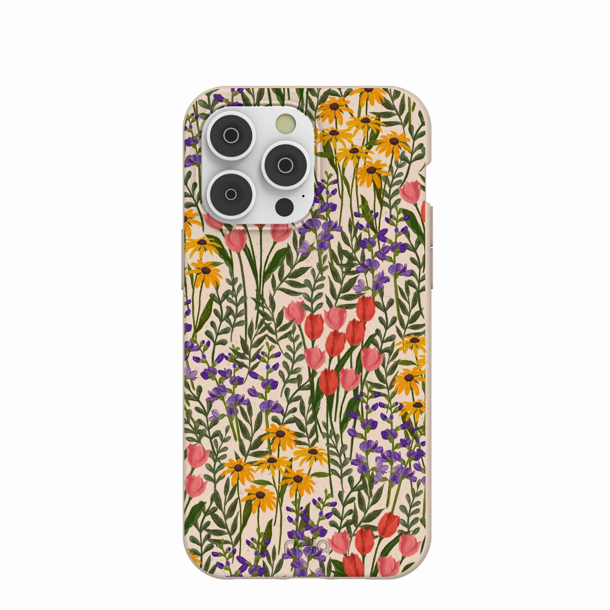 Seashell Flower Field iPhone 14 Pro Max Case Slim Profiled Trendy Texture Finish