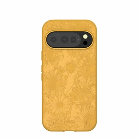 metal frame Smooth Texture Honey Flora Google Pixel 10/10 Pro Case
