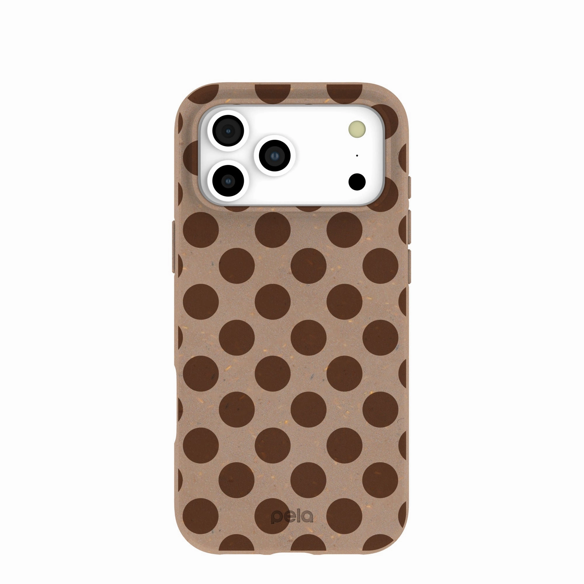 Chocolate Brown Cocoa Sprinkle iPhone 17 Pro Max Case Strong Corners