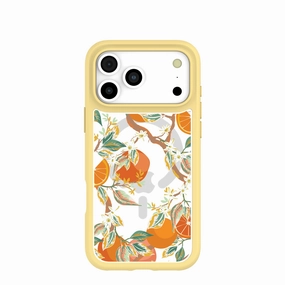Light Finish Anti Slip Clear Citrus Blooms iPhone 17 Pro Max Case With Sunbeam Ridge (MagSafe included)
