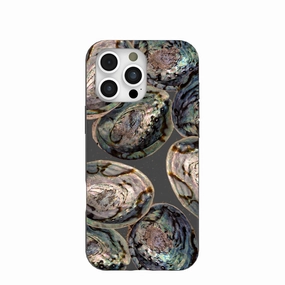 Black Abalone Shells iPhone 16 Pro Max Case Everyday Comfort Soft Layered Design