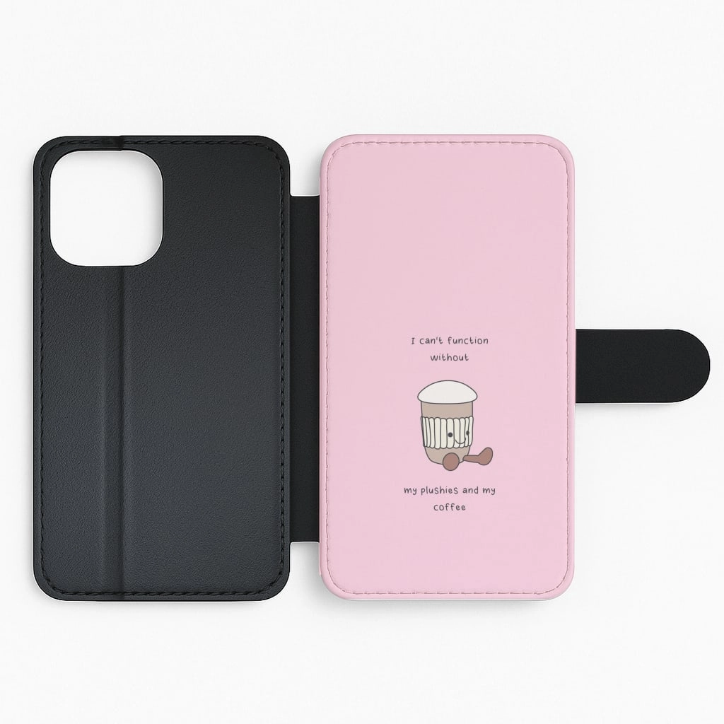 Sleek Profile Coffee - Plushy Flip / Wallet Phone Case
