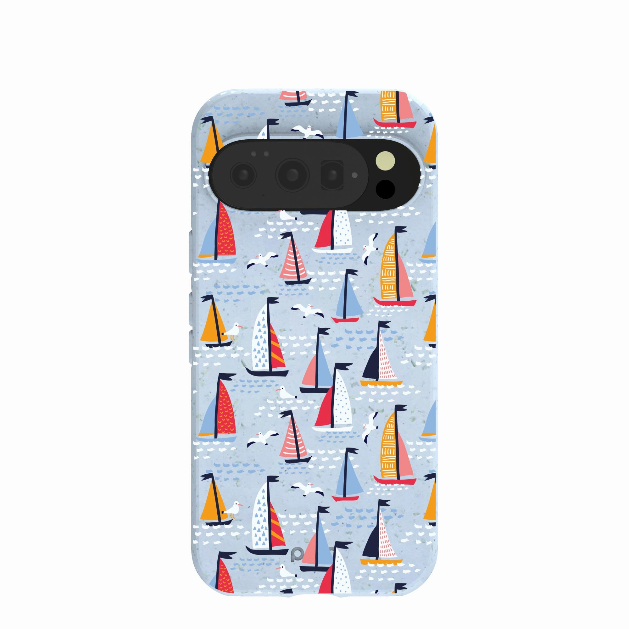 Powder Blue Sails and Seagulls Google Pixel 10/10 Pro Case Light Structure Protective Corners