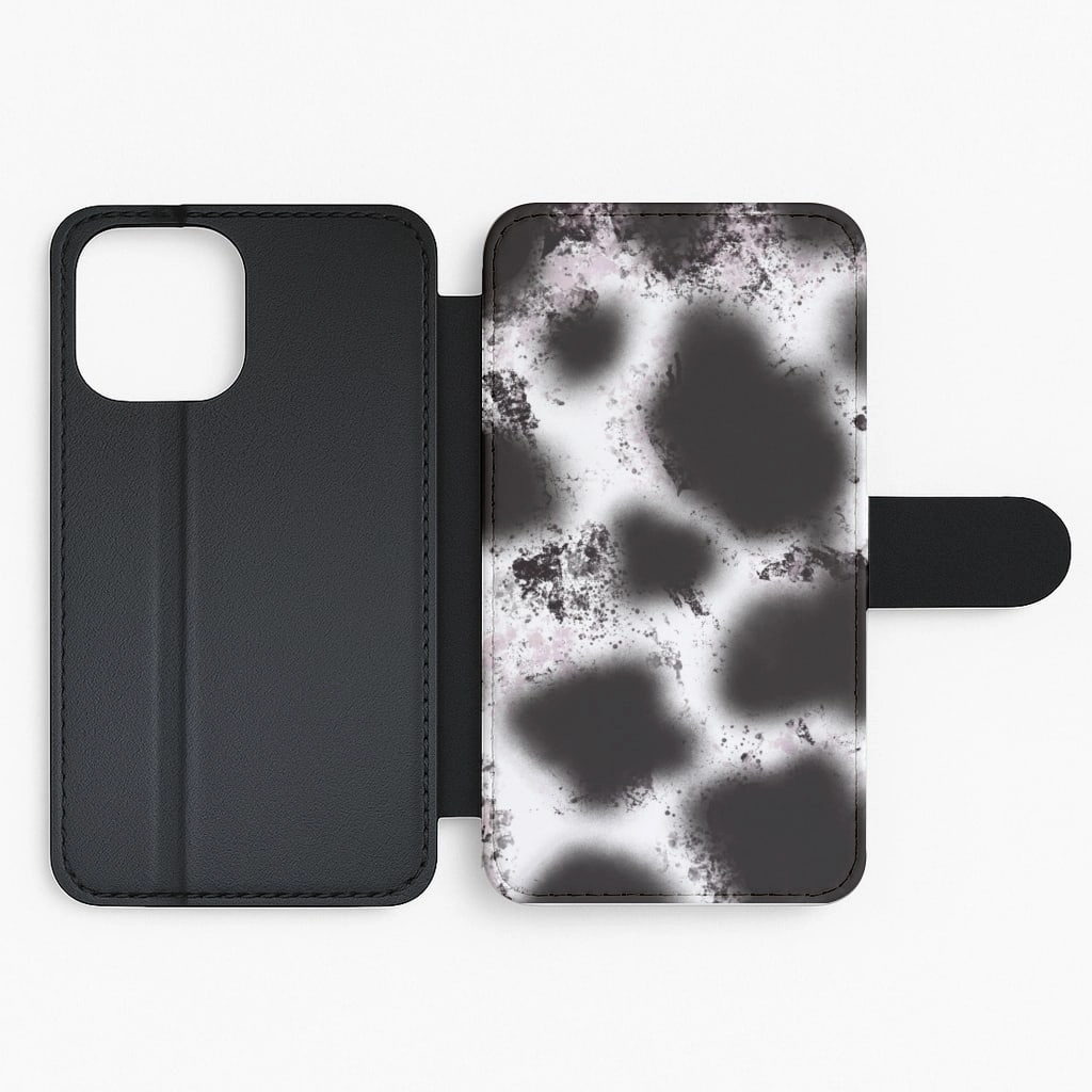 Faded Pattern Flip / Wallet Phone Case Soft Material