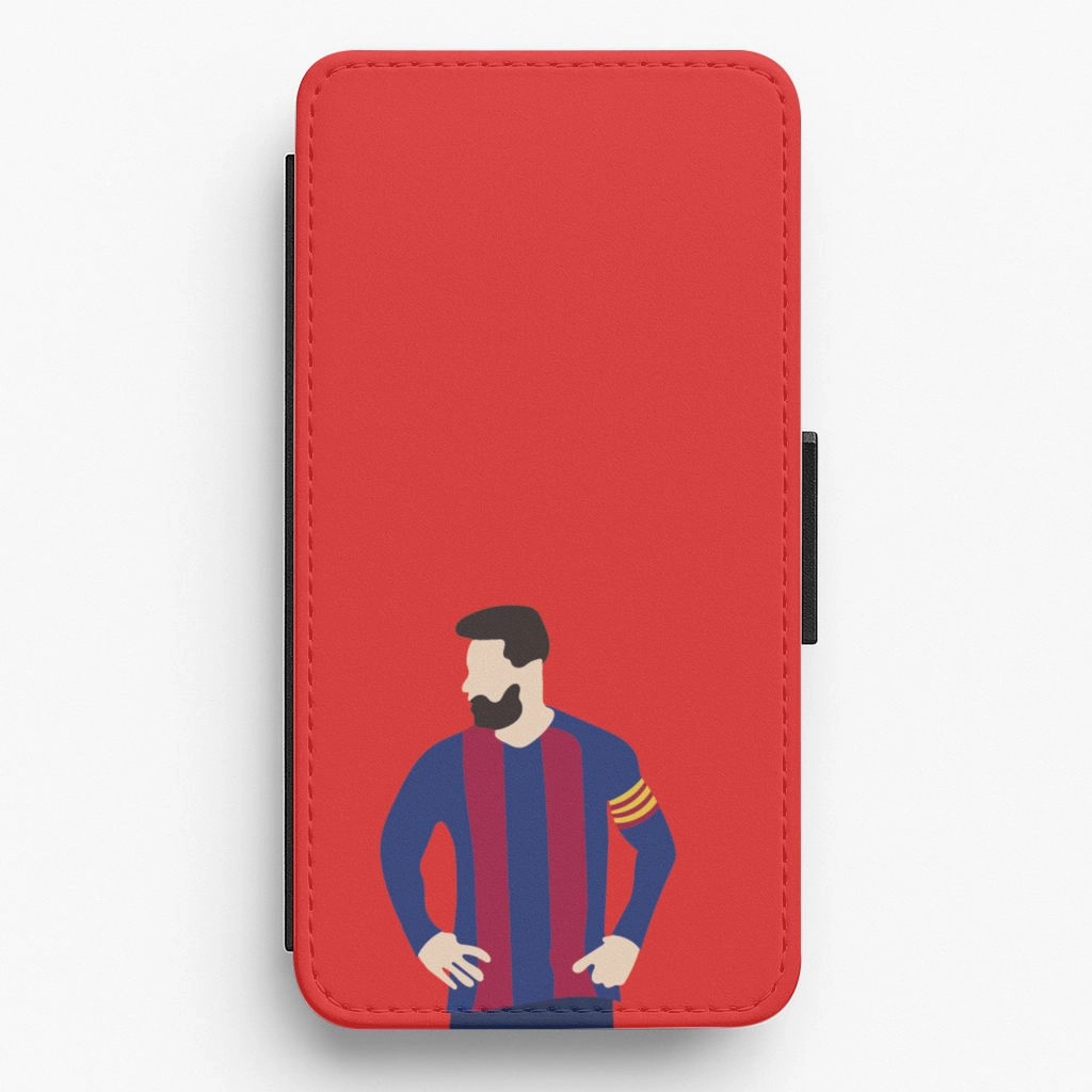 Luxury Look Messi Barca Flip / Wallet Phone Case