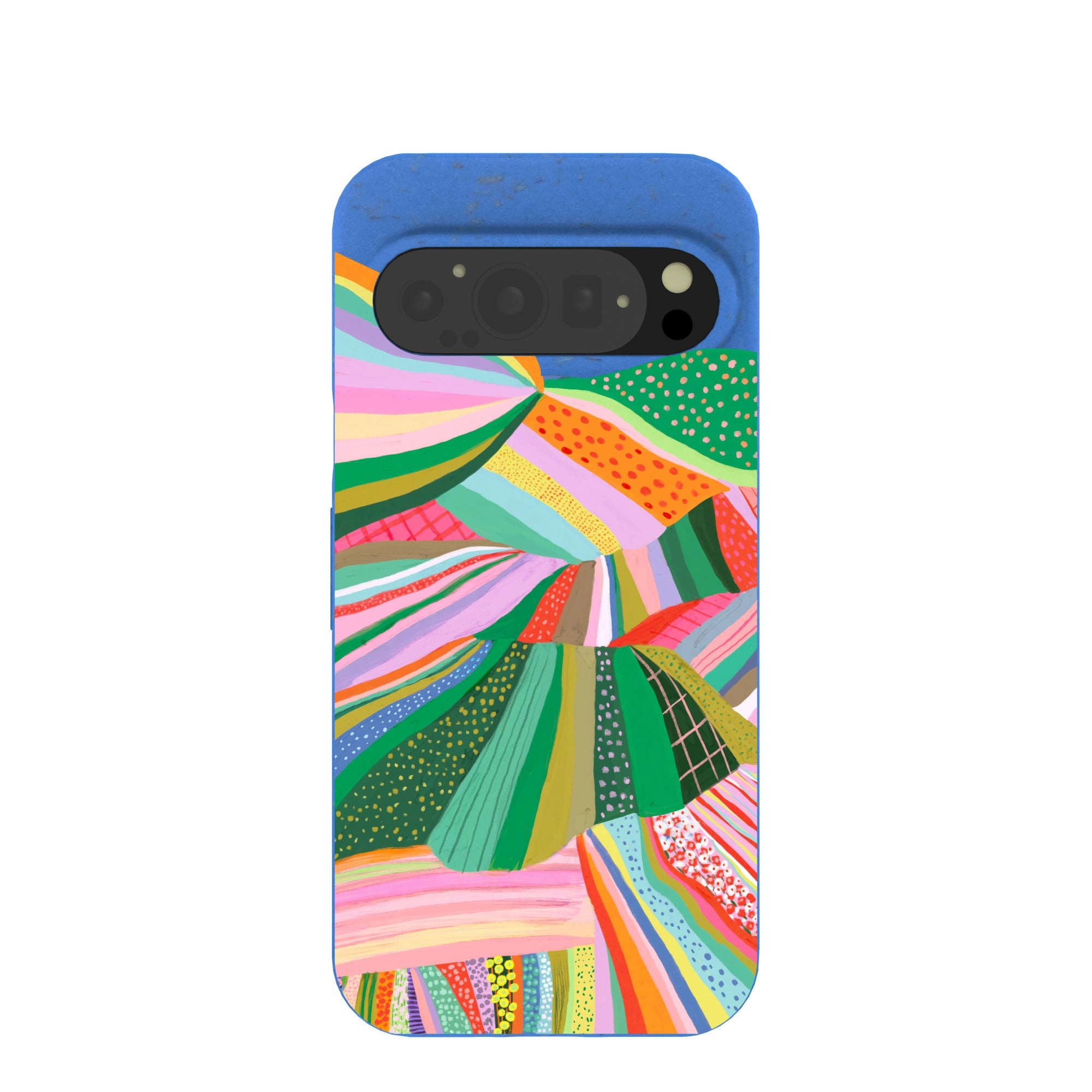Electric Blue Bloomstatic Google Pixel 9/9 Pro Case Flexible Edge Texture