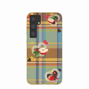 Honey Apple Plaid Samsung Galaxy S24 (Plus) Case Camera Protection Sleek Surface