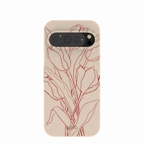 Clear Edge Seashell Tulip Bouquet Google Pixel 9/9 Pro Case