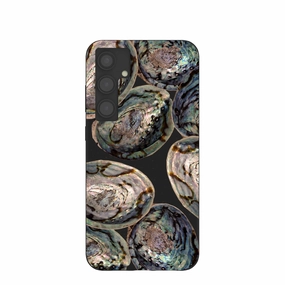 Transparent Shell Black Abalone Shells Samsung Galaxy S24 (Plus) Case