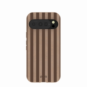 Rugged Outline Chocolate Brown Cocoa Stripes Google Pixel 10/10 Pro Case