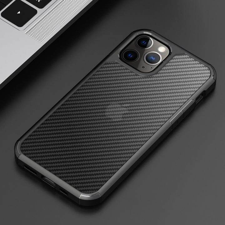 Premium Edge Design Opaque Matte Carbon Fiber TPU Armor Case - iPhone