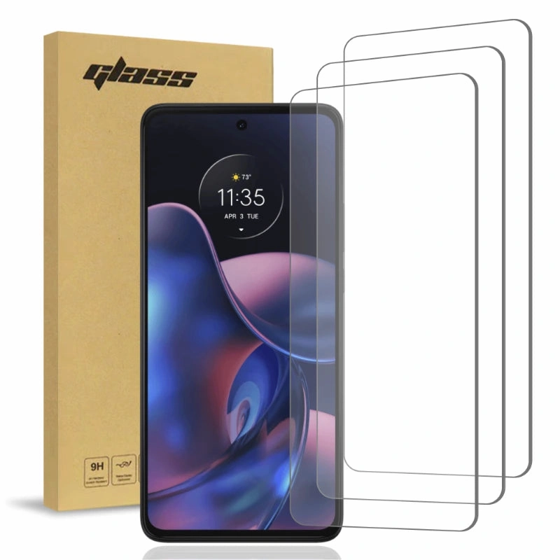 Rugged Frame Design Minimal Aesthetic Touch Moto Edge (2022) (3 Per Pack) Rome Tech 2.5D Glass Screen Protector