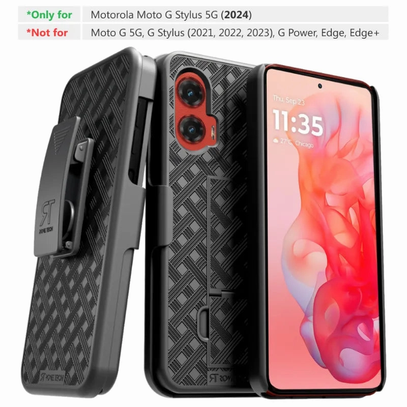 Outdoor Adventure Motorola Moto G Stylus 5G (2024) Belt Clip Holster Phone Case