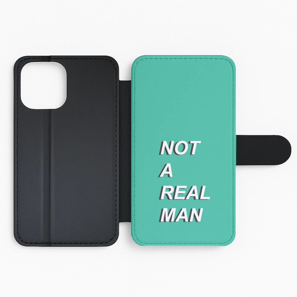Protective Edge Modern Detail Not A Real Man Flip / Wallet Phone Case