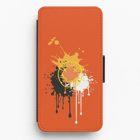 Orange Graffiti - Skate Aesthetic  Flip / Wallet Phone Case Soft Surface Layer