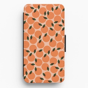 Durable Surface Fashion Statement Oranges - Fruit Patterns Flip / Wallet Phone Case