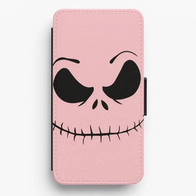Pink Jack Skeleton Flip / Wallet Phone Case Compact Shell Camera Protection