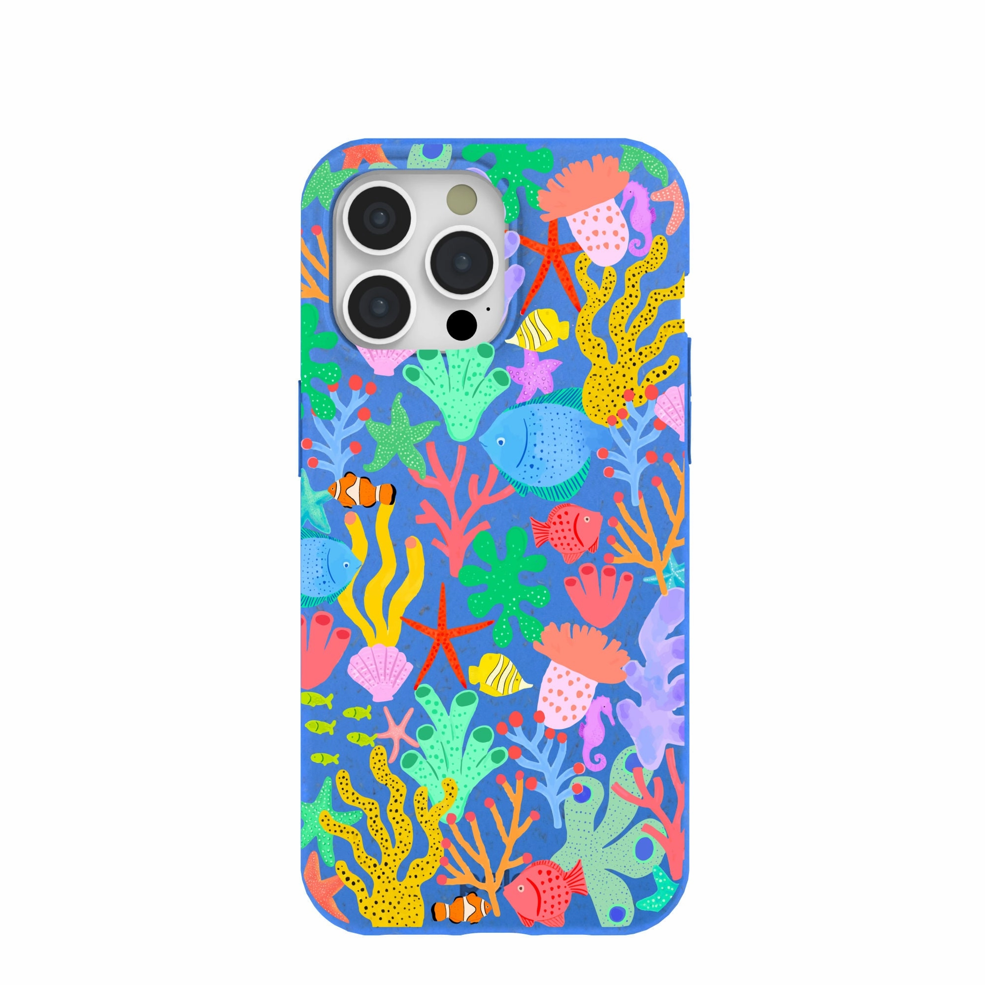 Electric Blue Underwater Blooms iPhone 15 Pro Max Case Anti scratch